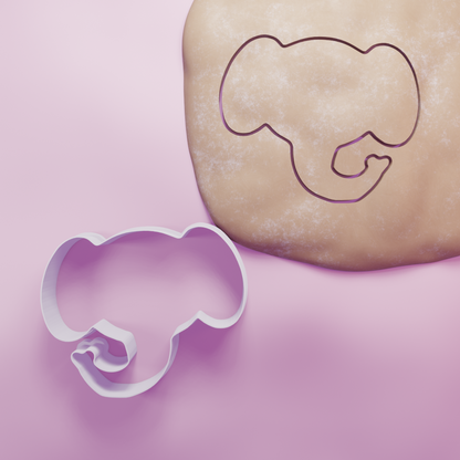 Elephant Head and Trunk Cookie Cutter Biscuit dough baking sugar cookie gingerbread