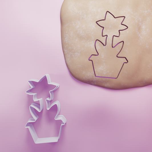 Flower in pot Cookie Cutter Biscuit dough baking sugar cookie gingerbread