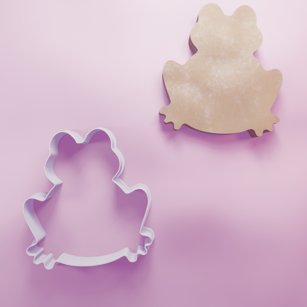 Frog Front Cookie Cutter Biscuit dough baking sugar cookie gingerbread
