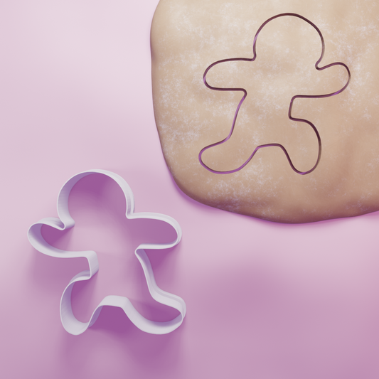 Gingerbread man running Cookie Cutter Biscuit dough baking sugar cookie gingerbread