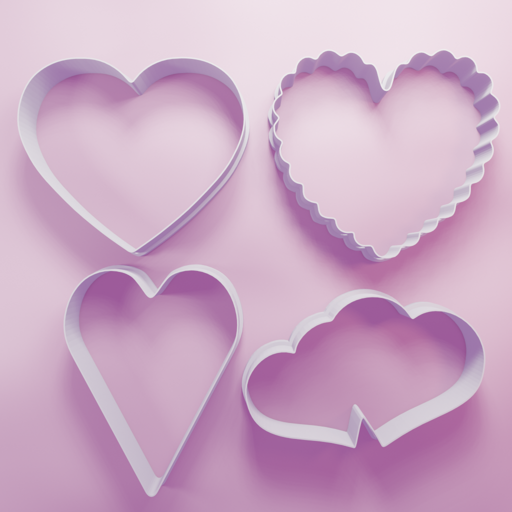 Hearts Pack – Cookie Cutters Biscuit dough baking sugar cookie gingerbread