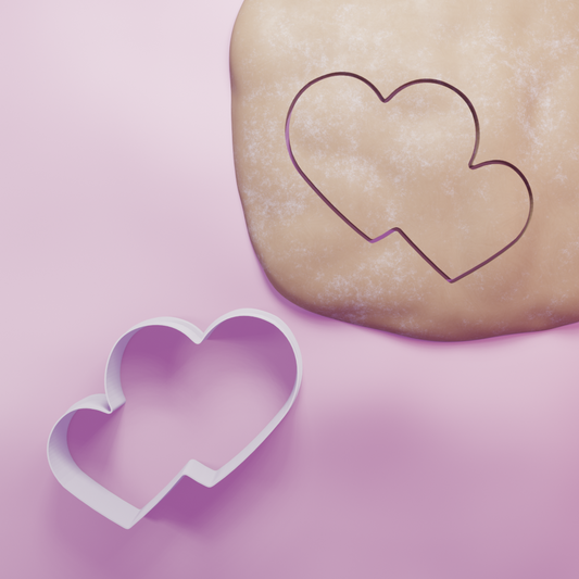 Hearts Two Cookie Cutter Biscuit dough baking sugar cookie gingerbread