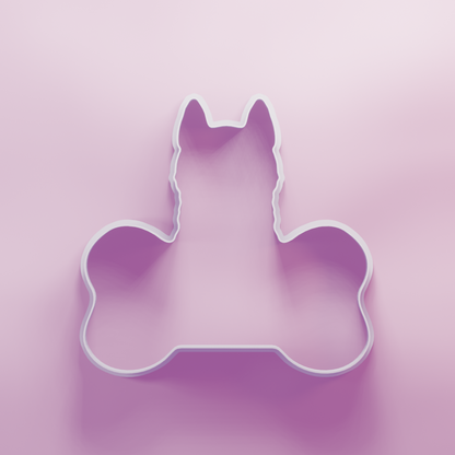 Husky with Bone Cookie Cutter Biscuit dough baking sugar cookie gingerbread