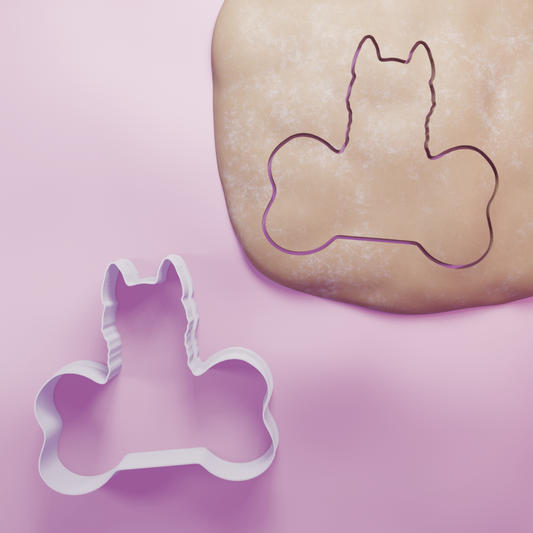 Husky with Bone Cookie Cutter Biscuit dough baking sugar cookie gingerbread