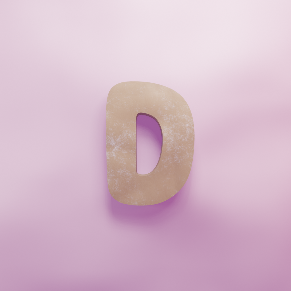 Letter D Cookie Cutter Biscuit dough baking sugar cookie gingerbread