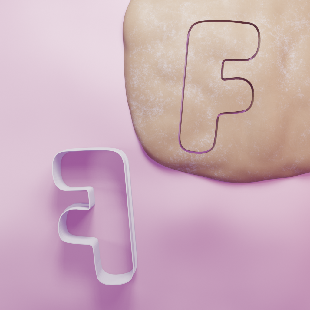 Letter F Cookie Cutter Biscuit dough baking sugar cookie gingerbread