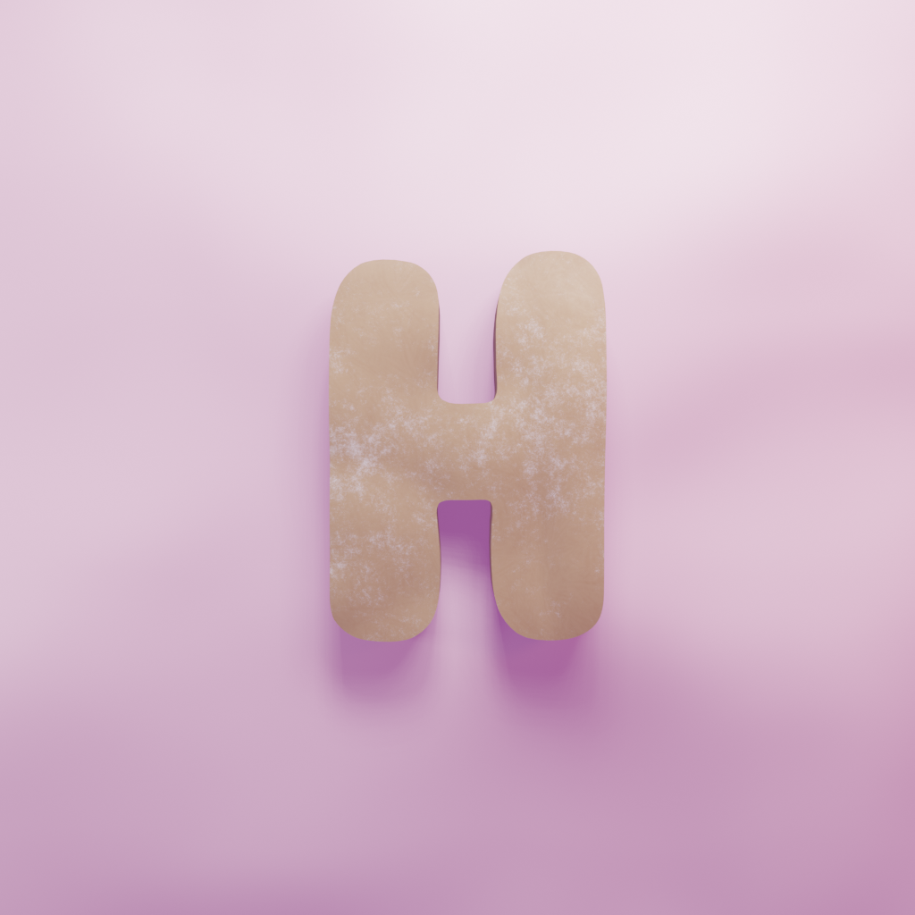 Letter H Cookie Cutter Biscuit dough baking sugar cookie gingerbread