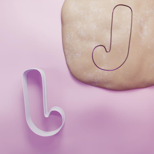 Letter J Cookie Cutter Biscuit dough baking sugar cookie gingerbread