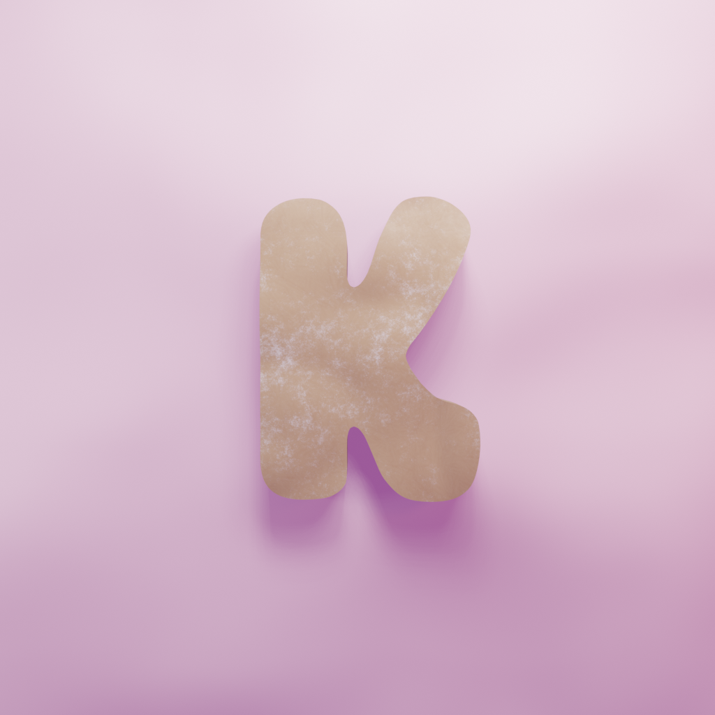 Letter K Cookie Cutter Biscuit dough baking sugar cookie gingerbread