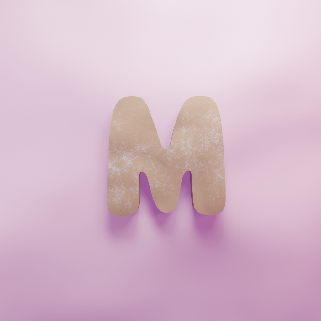 Letter M Cookie Cutter Biscuit dough baking sugar cookie gingerbread