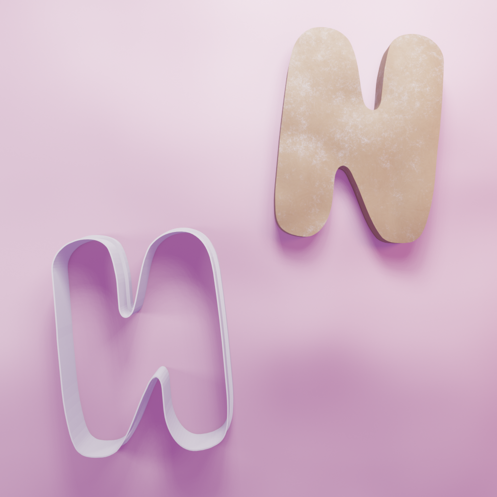 Letter N Cookie Cutter Biscuit dough baking sugar cookie gingerbread