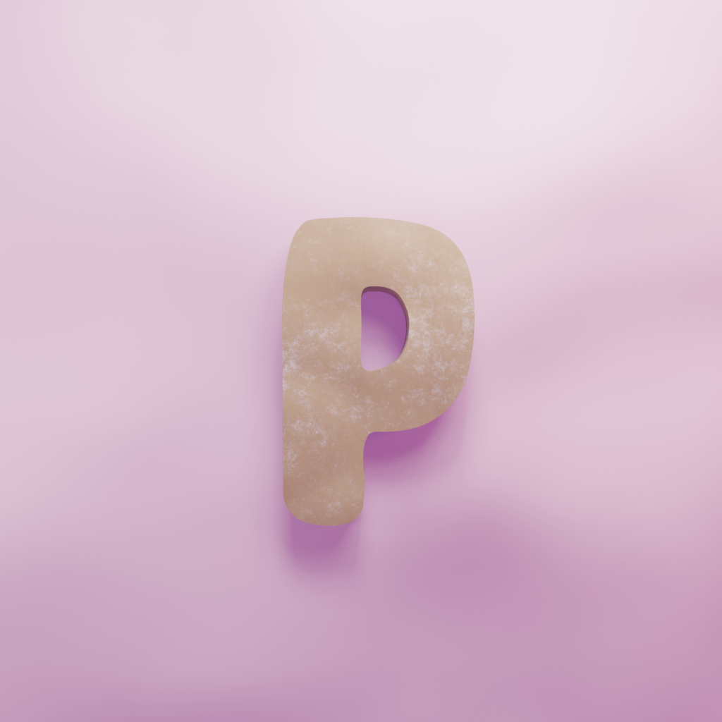Letter P Cookie Cutter Biscuit dough baking sugar cookie gingerbread