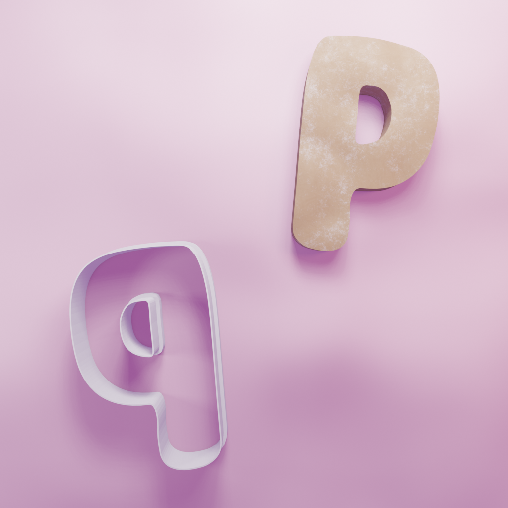 Letter P Cookie Cutter Biscuit dough baking sugar cookie gingerbread