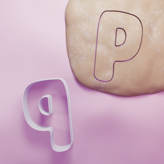 Letter P Cookie Cutter Biscuit dough baking sugar cookie gingerbread