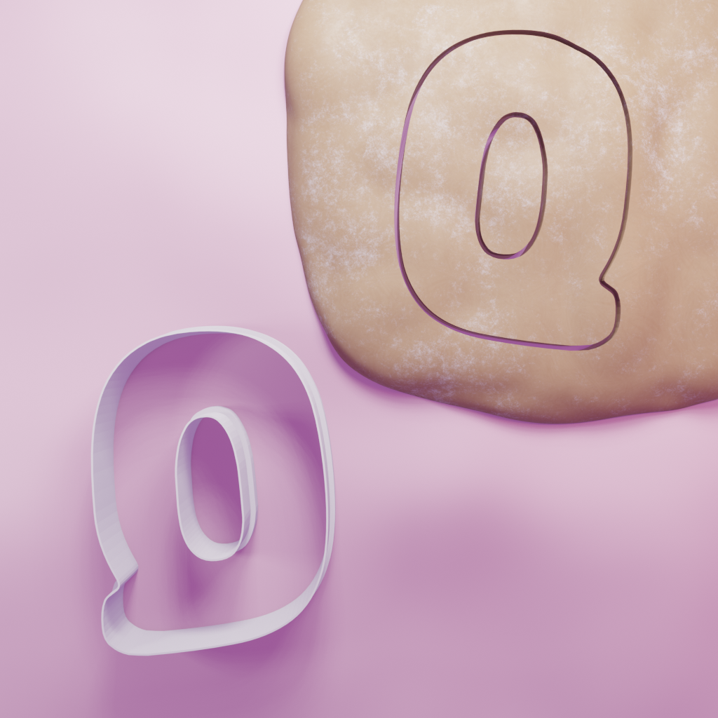 Letter Q Cookie Cutter Biscuit dough baking sugar cookie gingerbread