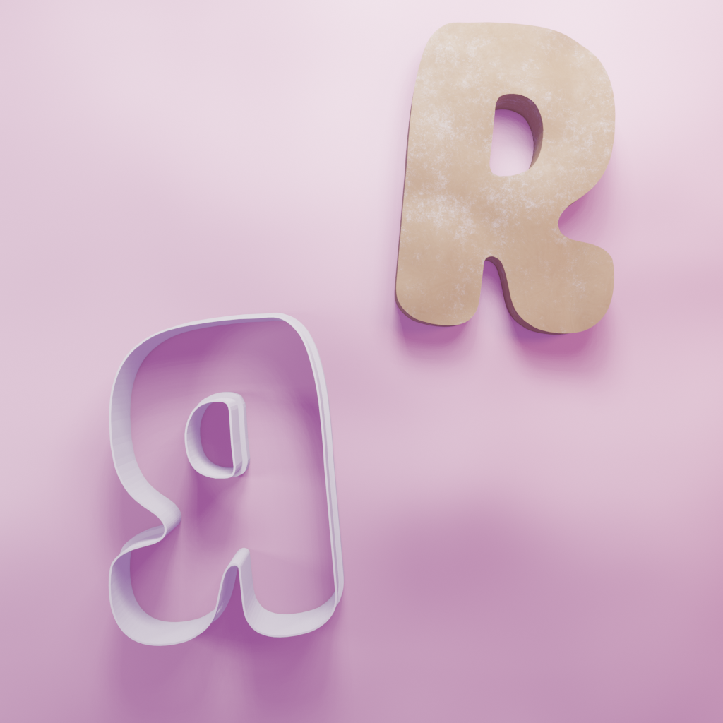 Letter R Cookie Cutter Biscuit dough baking sugar cookie gingerbread