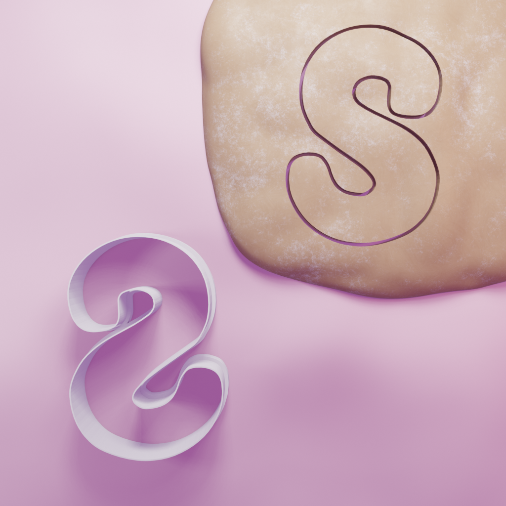 Letter S Cookie Cutter Biscuit dough baking sugar cookie gingerbread