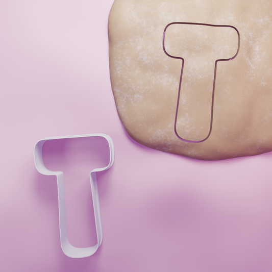 Letter T Cookie Cutter Biscuit dough baking sugar cookie gingerbread