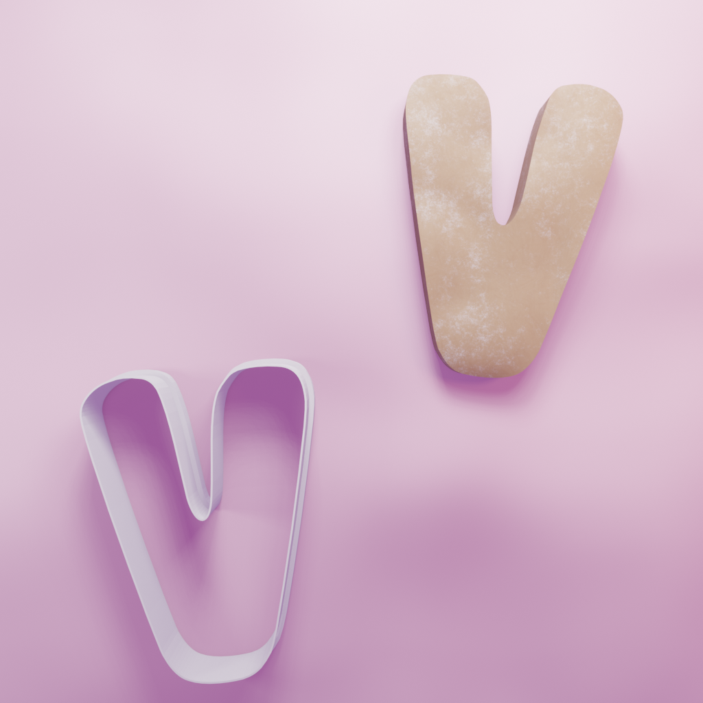 Letter V Cookie Cutter Biscuit dough baking sugar cookie gingerbread