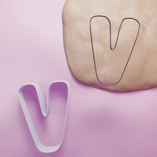 Letter V Cookie Cutter Biscuit dough baking sugar cookie gingerbread