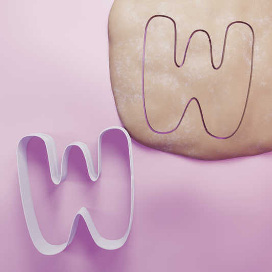 Letter W Cookie Cutter Biscuit dough baking sugar cookie gingerbread