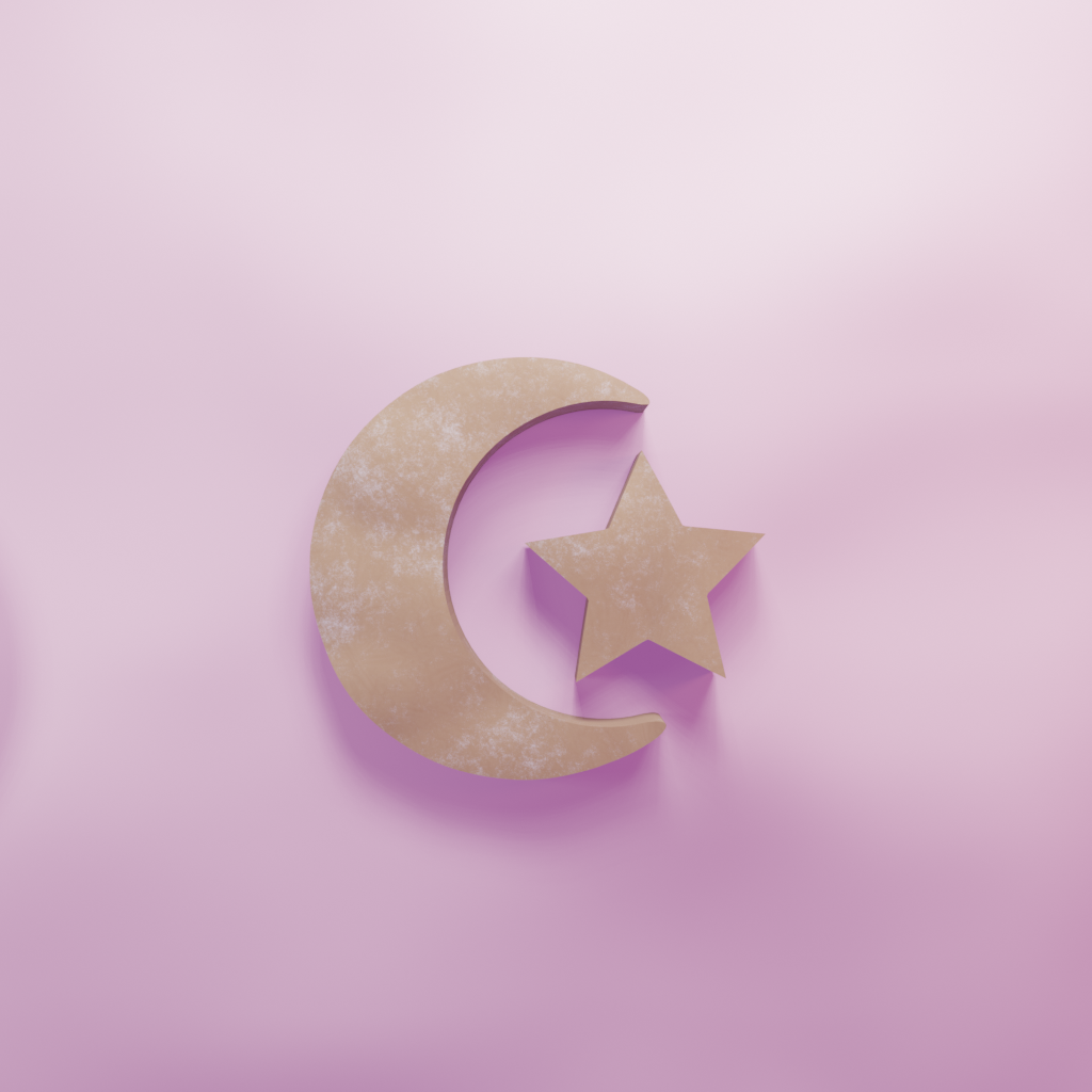 Islamic Moon and Star Cookie Cutter Biscuit dough baking sugar cookie gingerbread