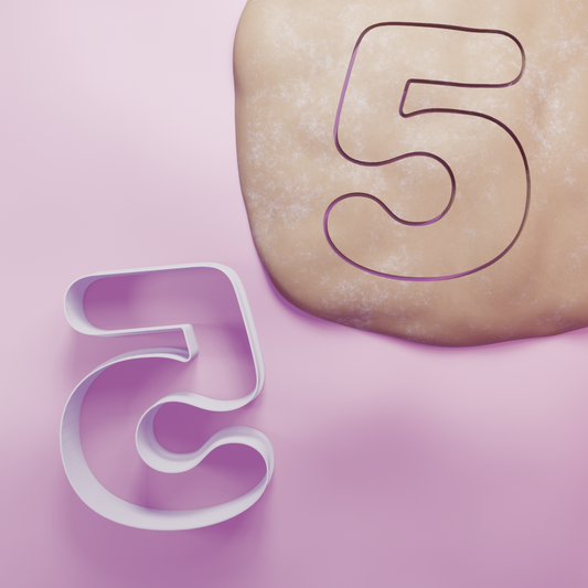 Number 5 Cookie Cutter Biscuit dough baking sugar cookie gingerbread