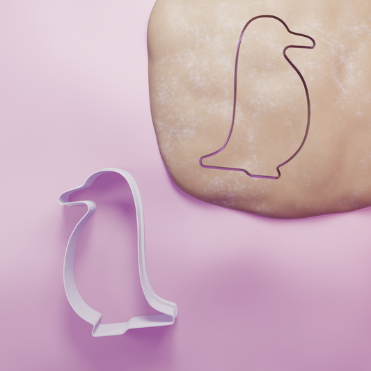 Penguin side on Cookie Cutter Biscuit dough baking sugar cookie gingerbread