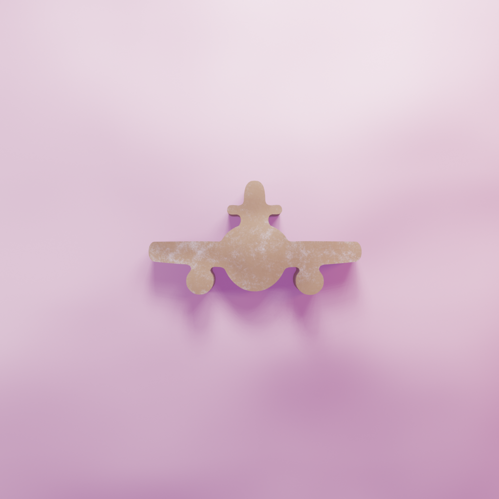 Plane Front on Cookie Cutter Biscuit dough baking sugar cookie gingerbread