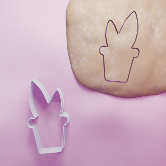 Plant Pot with Leaves Cookie Cutter Biscuit dough baking sugar cookie gingerbread