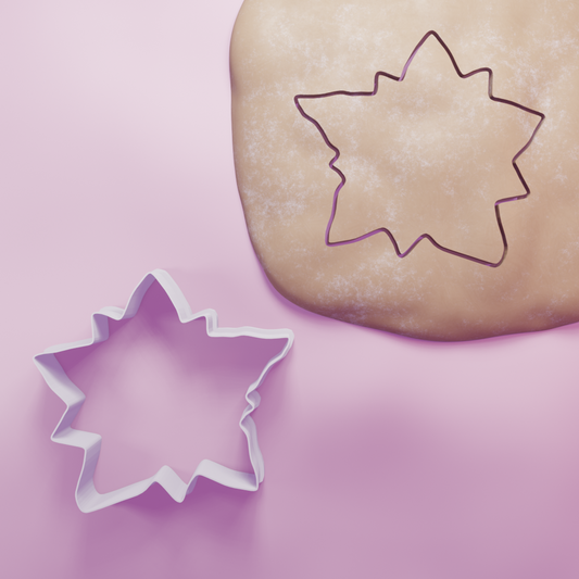 Poinsettia Cookie Cutter Biscuit dough baking sugar cookie gingerbread