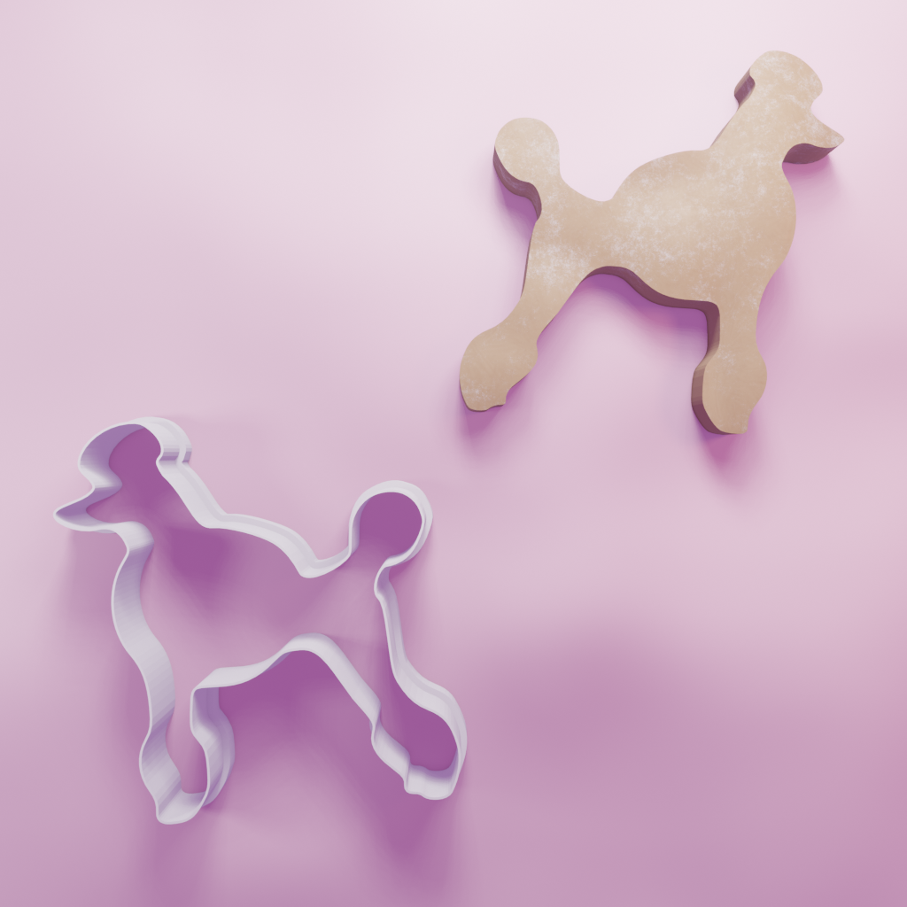Poodle Cookie Cutter Biscuit dough baking sugar cookie gingerbread