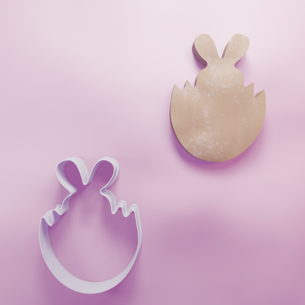 Rabbit in egg Cookie Cutter Biscuit dough baking sugar cookie gingerbread