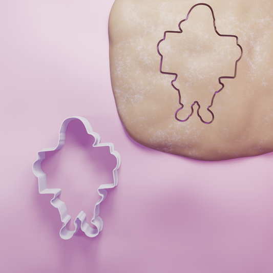 Santa With Sign Cookie Cutter Biscuit dough baking sugar cookie gingerbread