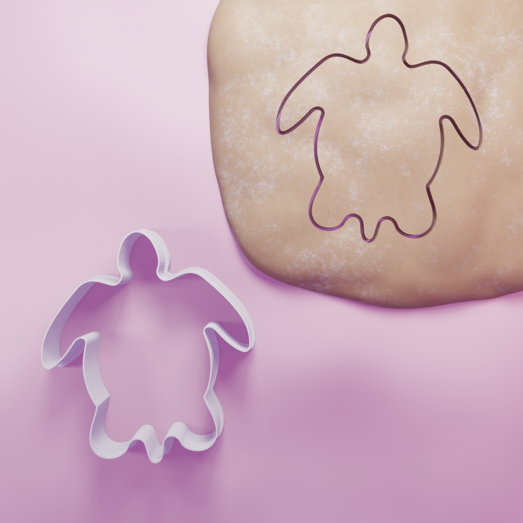 Sea Turtle Outline Cookie Cutter Biscuit dough baking sugar cookie gingerbread