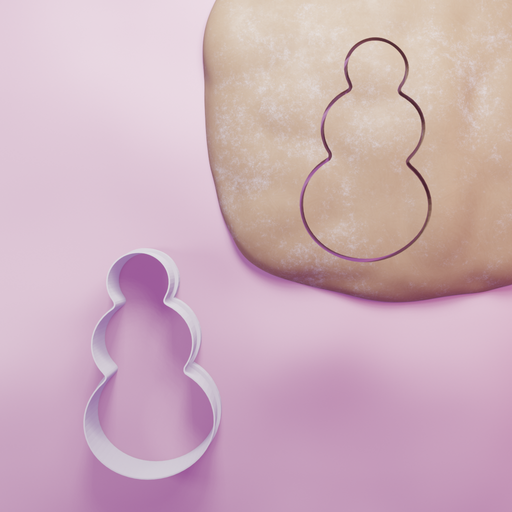 Snowman Simple Cookie Cutter Biscuit dough baking sugar cookie gingerbread