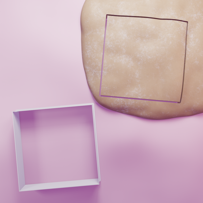 Square Straight Edges Cookie Cutter Biscuit dough baking sugar cookie gingerbread