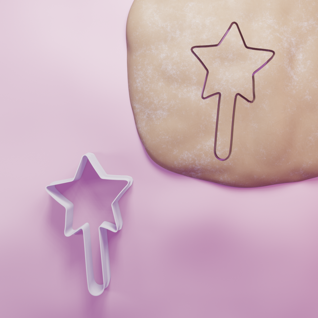 Star Wand Rounded Cookie Cutter Biscuit dough baking sugar cookie gingerbread
