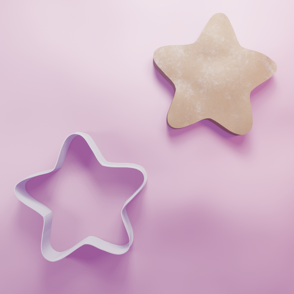 Star Rounded Cookie Cutter Biscuit dough baking sugar cookie gingerbread