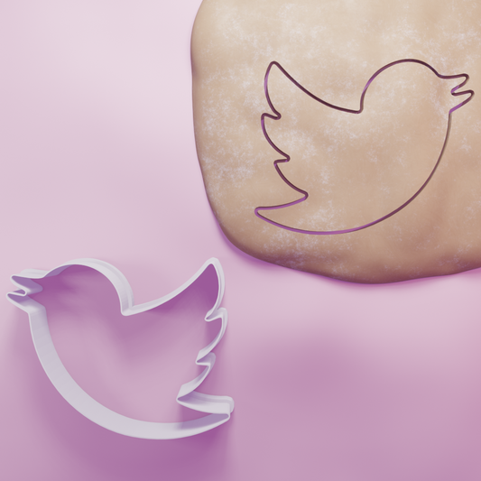 Twitter Bird Cookie Cutter Biscuit dough baking sugar cookie gingerbread