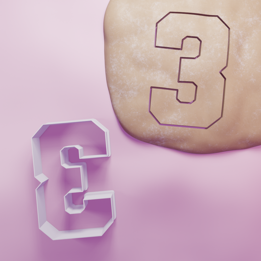Varsity 3 Cookie Cutter Biscuit dough baking sugar cookie gingerbread
