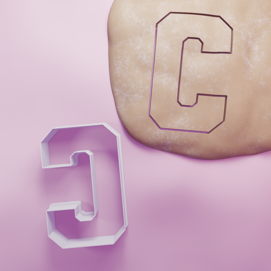 Varsity C Cookie Cutter Biscuit dough baking sugar cookie gingerbread
