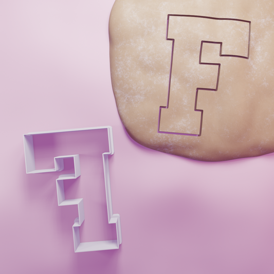 Varsity F Cookie Cutter Biscuit dough baking sugar cookie gingerbread