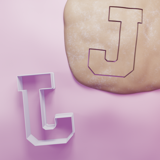 Varsity J Cookie Cutter Biscuit dough baking sugar cookie gingerbread