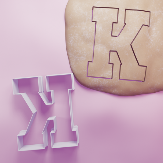 Varsity K Cookie Cutter Biscuit dough baking sugar cookie gingerbread