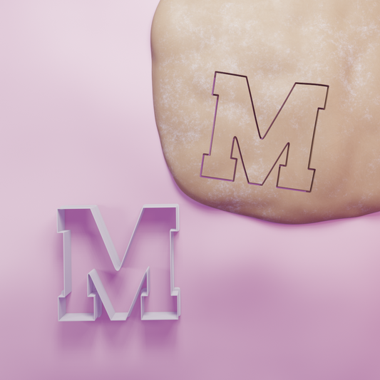 Varsity M Cookie Cutter Biscuit dough baking sugar cookie gingerbread