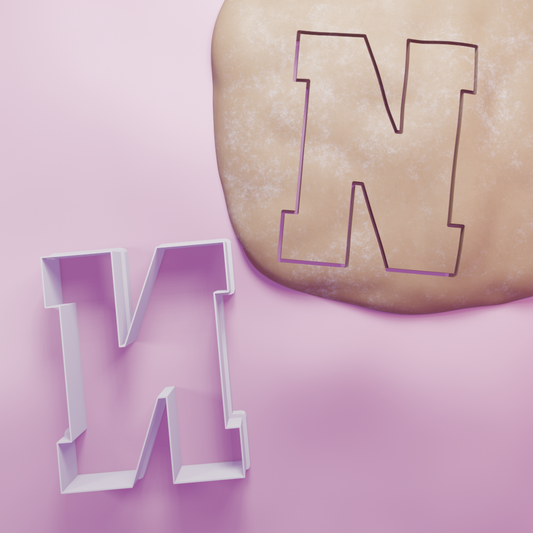 Varsity N Cookie Cutter Biscuit dough baking sugar cookie gingerbread