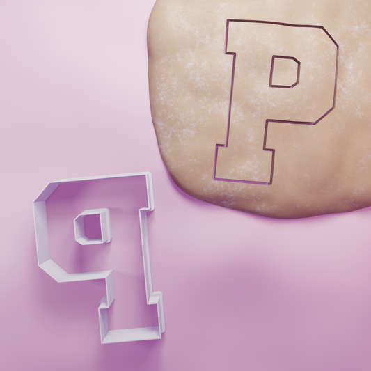 Varsity P Cookie Cutter Biscuit dough baking sugar cookie gingerbread