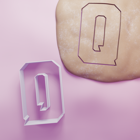 Varsity Q Cookie Cutter Biscuit dough baking sugar cookie gingerbread