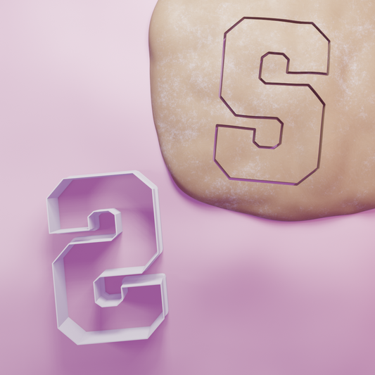 Varsity S Cookie Cutter Biscuit dough baking sugar cookie gingerbread